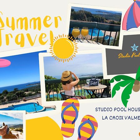 Studio Pool House Vue Mer Panoramique Amazing Sea View Wifi Linge Linen Inclut Aircondition La Croix-Valmer Zewnętrze zdjęcie