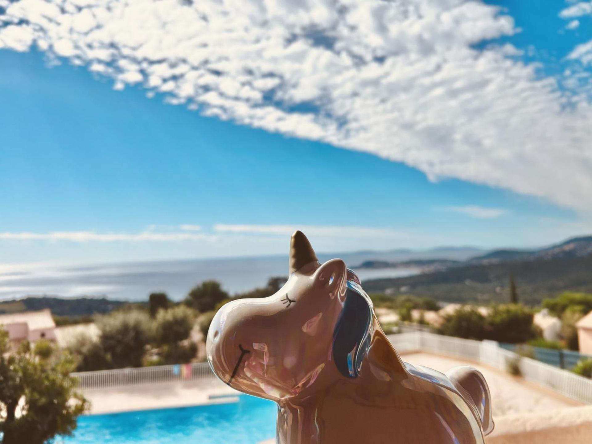 Studio Pool House Vue Mer Panoramique Amazing Sea View Wifi Linge Linen Inclut Aircondition La Croix-Valmer Zewnętrze zdjęcie