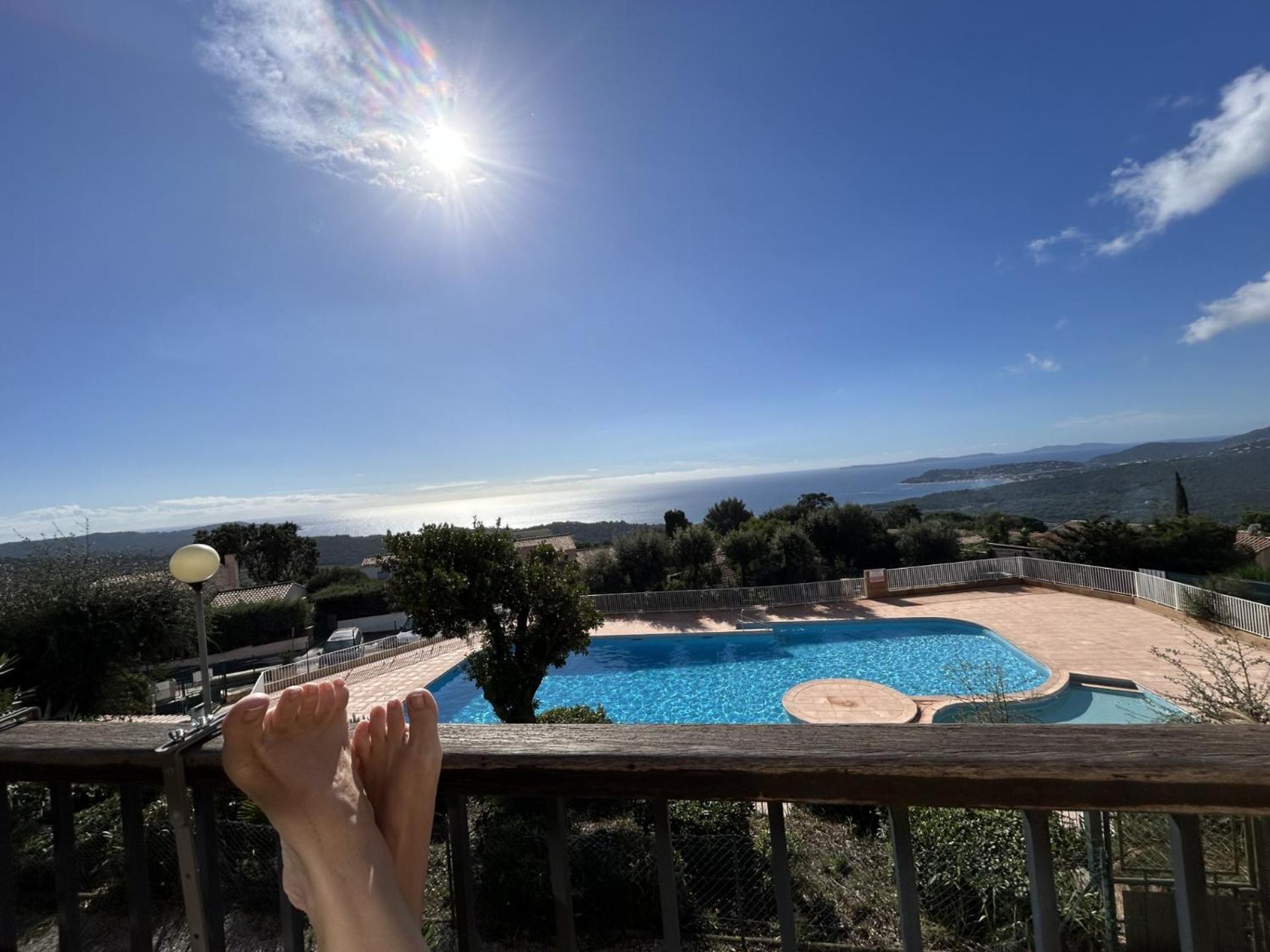 Studio Pool House Vue Mer Panoramique Amazing Sea View Wifi Linge Linen Inclut Aircondition La Croix-Valmer Zewnętrze zdjęcie