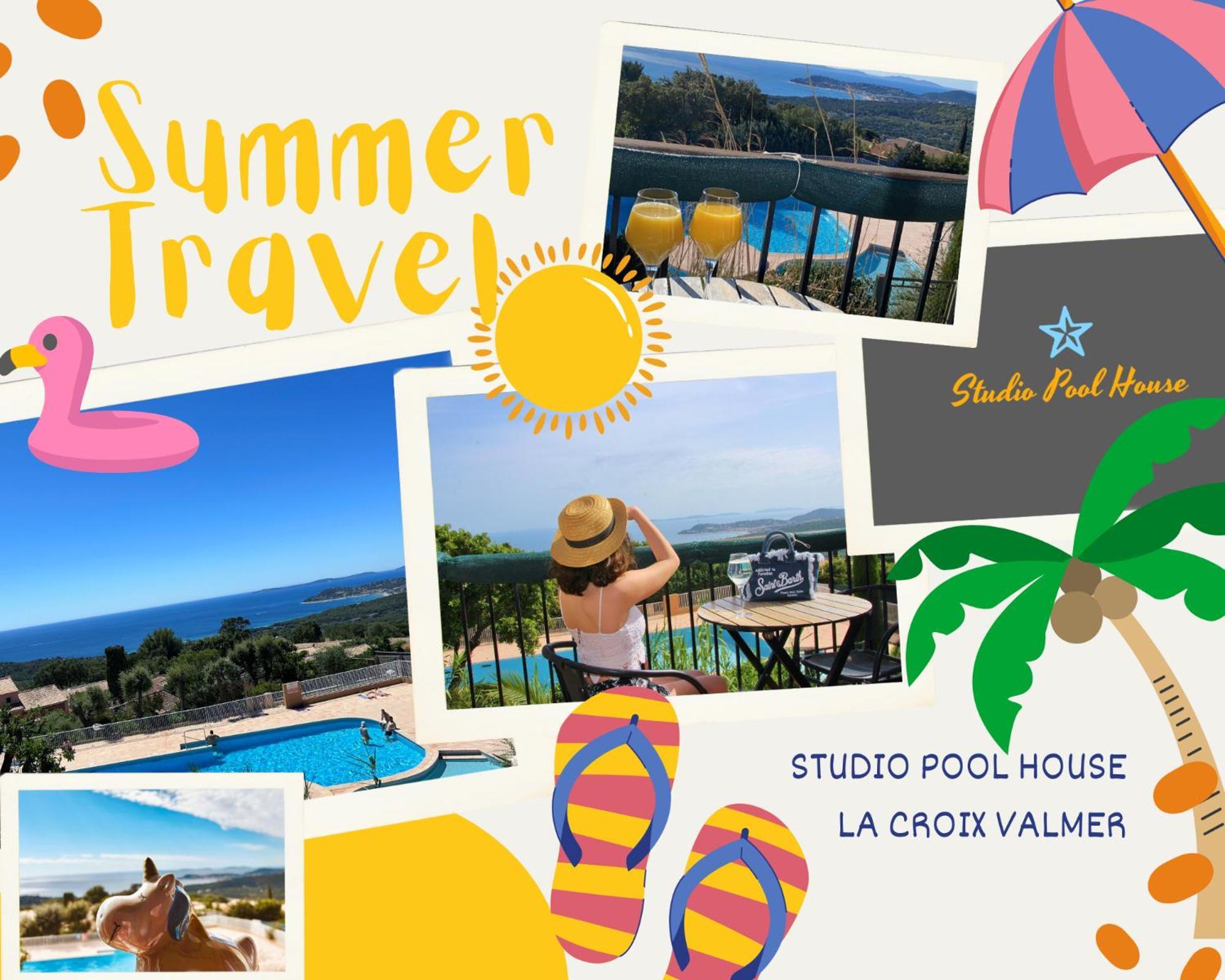 Studio Pool House Vue Mer Panoramique Amazing Sea View Wifi Linge Linen Inclut Aircondition La Croix-Valmer Zewnętrze zdjęcie