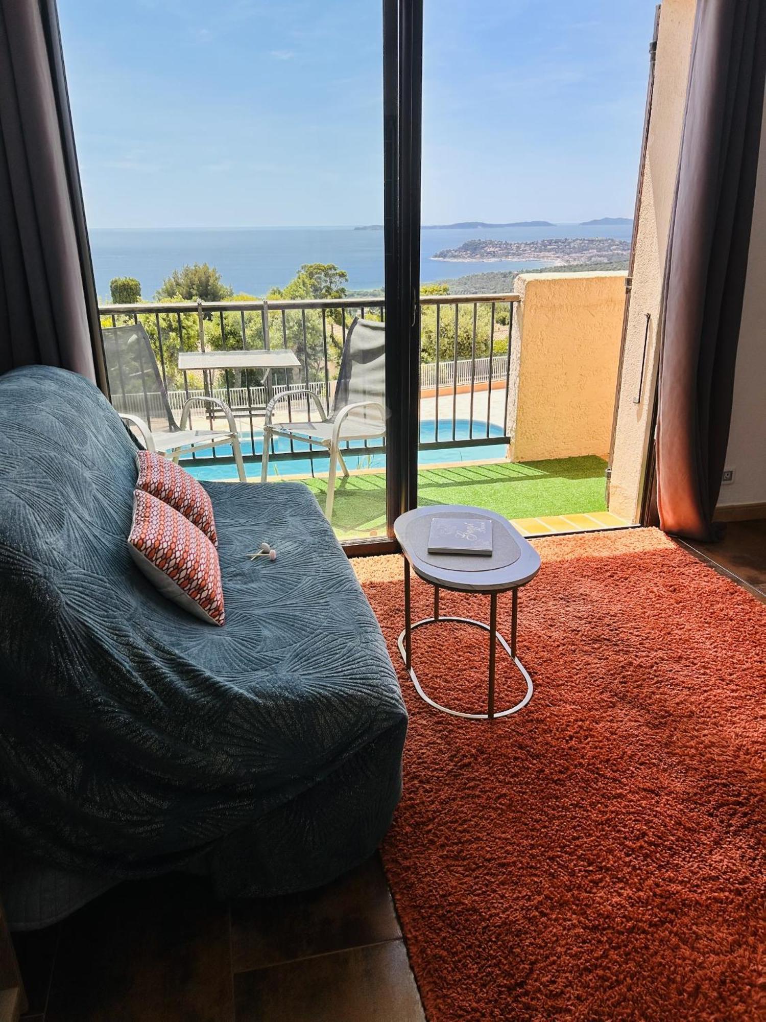 Studio Pool House Vue Mer Panoramique Amazing Sea View Wifi Linge Linen Inclut Aircondition La Croix-Valmer Zewnętrze zdjęcie